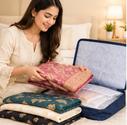 Ultimate 12-Flap Saree & Clothes Organizer Bag
