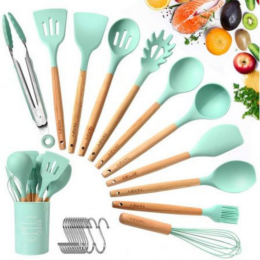 Silicone Non Stick Cooking Spoon Set 12pc