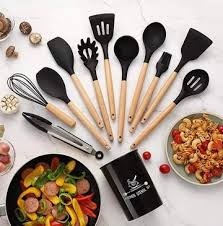 Silicone Non Stick Cooking Spoon Set 12pc