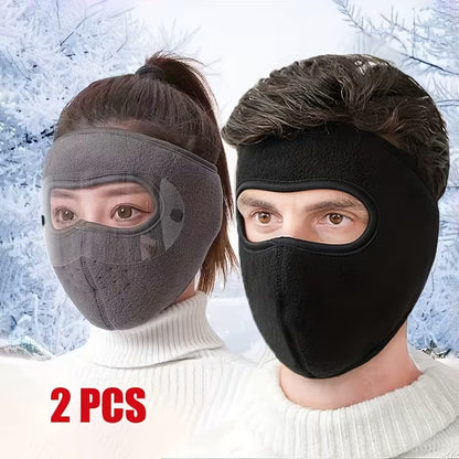 Unisex Thickened Face Mask with Ear Covers for Autumn and Winter
