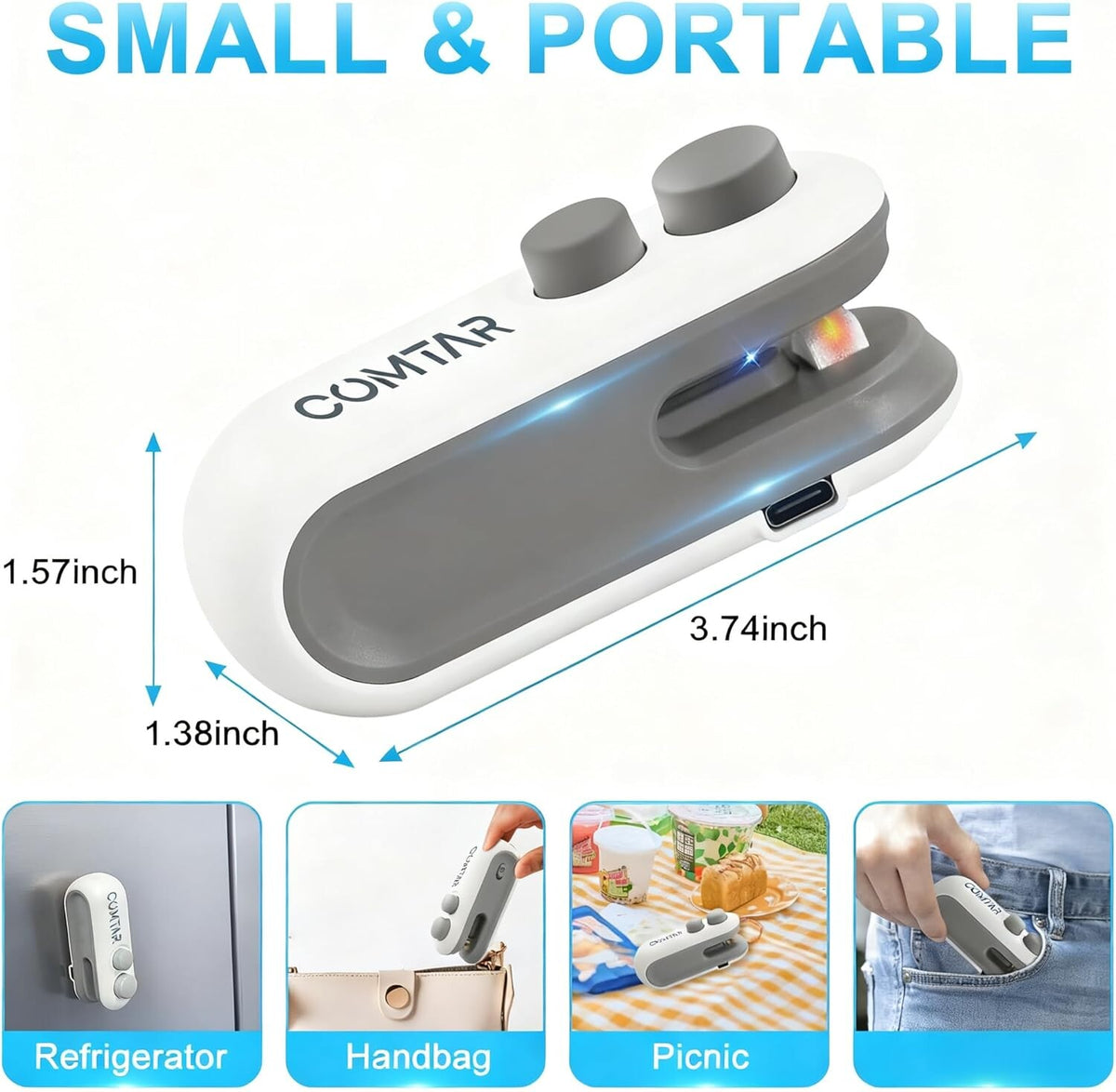 2-in-1 Rechargeable Bag Sealer & Cutter