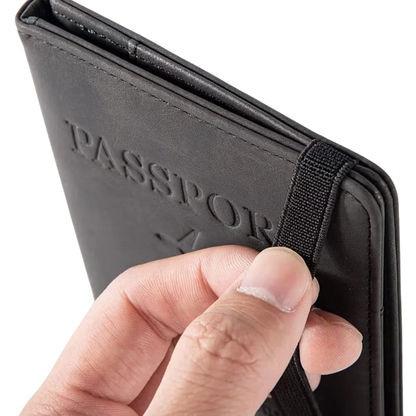Leather Passport & Card Holder Travel Wallet