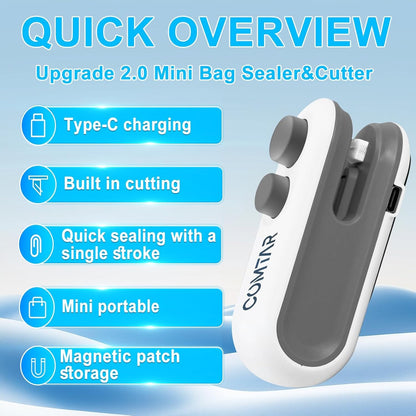 2-in-1 Rechargeable Bag Sealer & Cutter