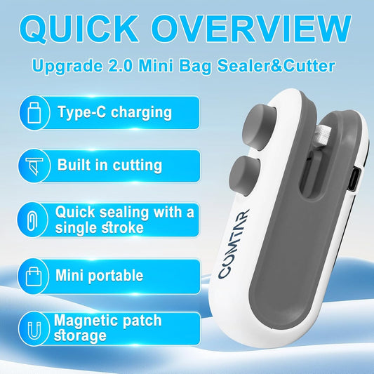 2-in-1 Rechargeable Bag Sealer & Cutter