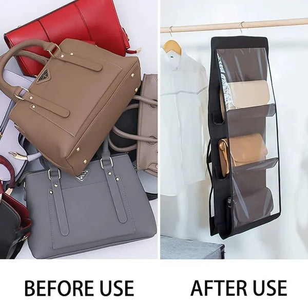 👜 6-Pocket Hanging Purse Organizer