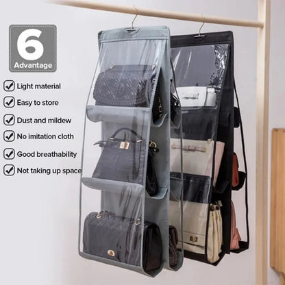👜 6-Pocket Hanging Purse Organizer