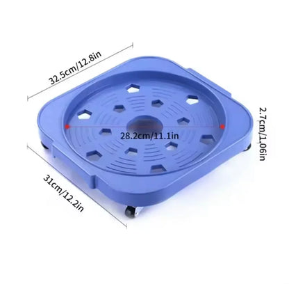 Gas cylinder base with wheels