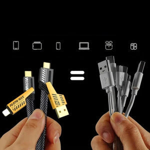 4-in-1 Fast Charging & Data Sync Charging Cable (1-year Warranty)