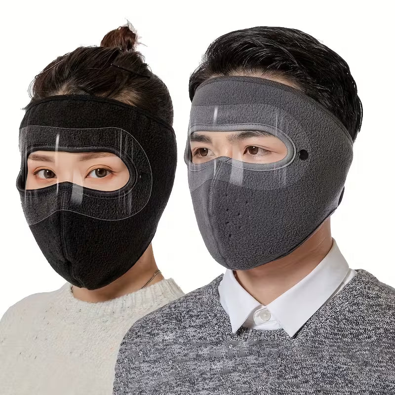 Unisex Thickened Face Mask with Ear Covers for Autumn and Winter