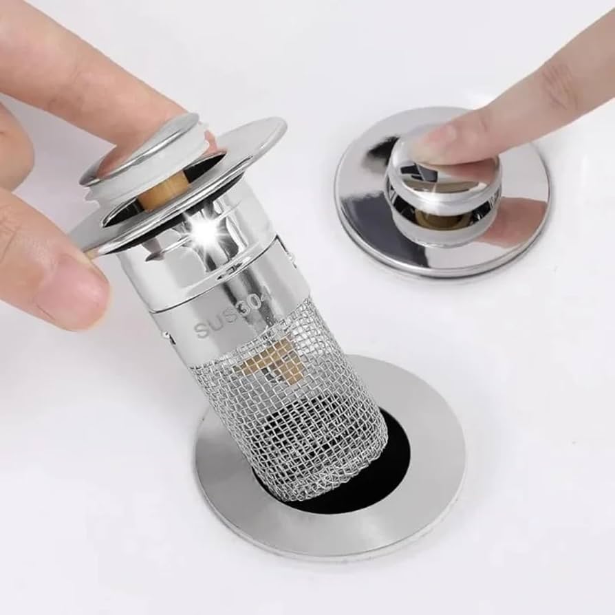 Premium Sink Water Drain Filter with Push Button