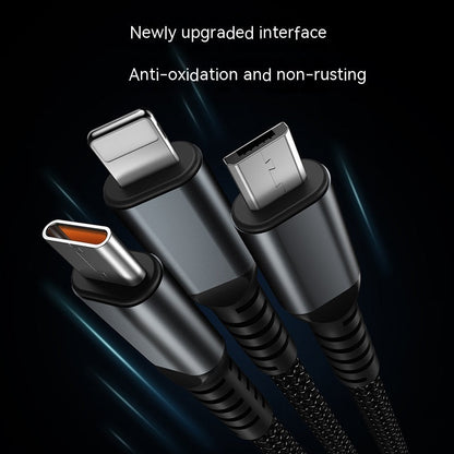 Transparent Super Fast Charging 3-in-1 Data Cable