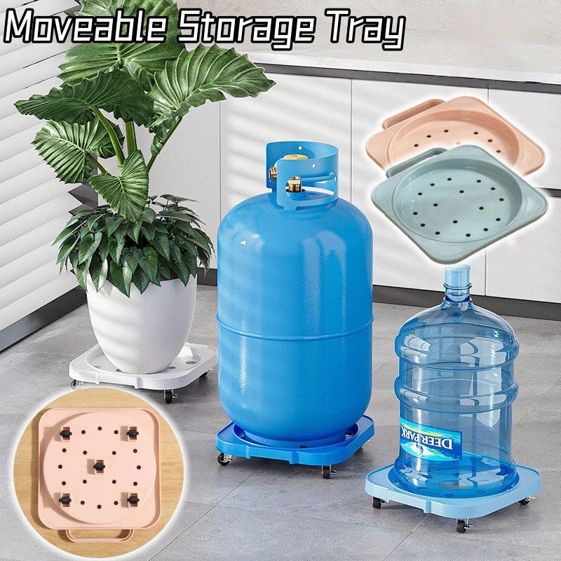 Gas cylinder base with wheels