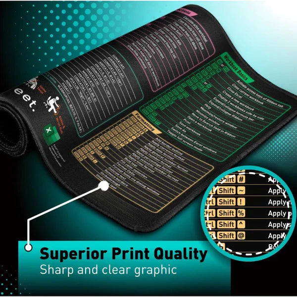 Excel & Windows Shortcuts Mouse Pad