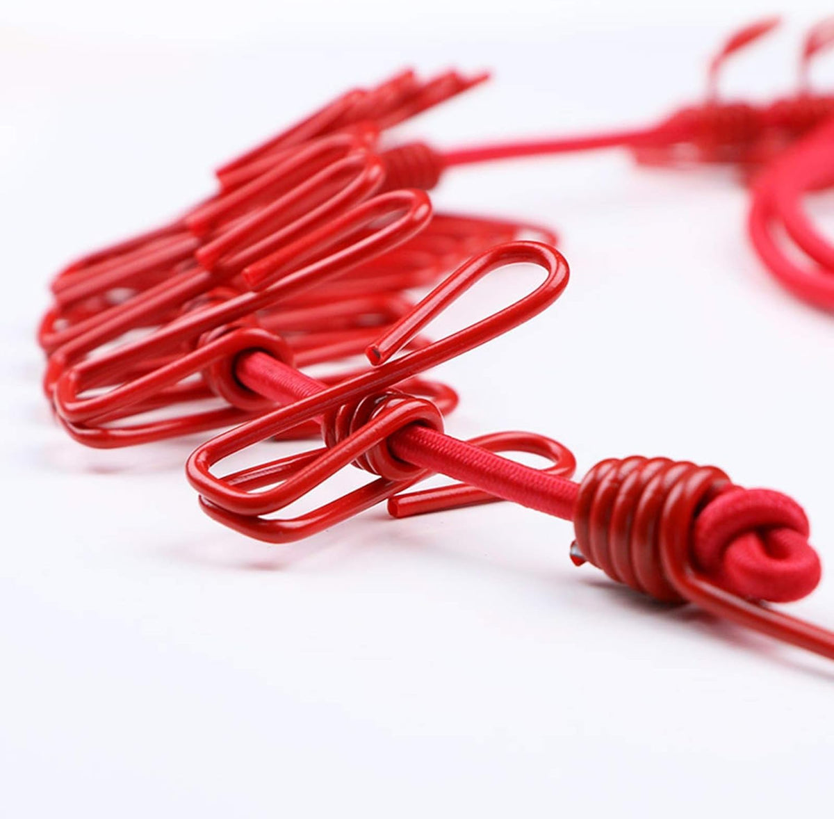clothes drying rope 12 clips with 2 hooks