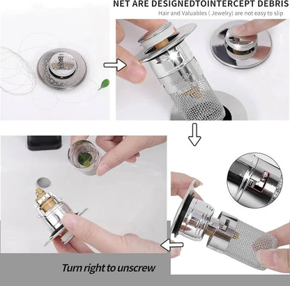 Premium Sink Water Drain Filter with Push Button