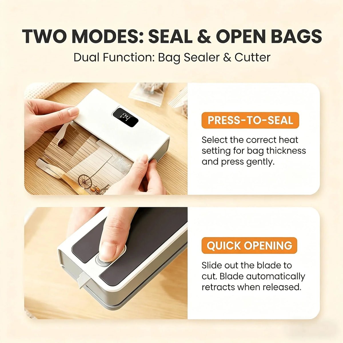 Rechargeable Digital Mini Bag Sealer