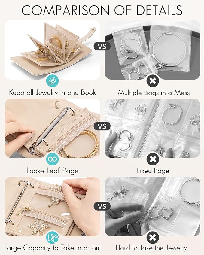 Jewelry Organizers Storage Book