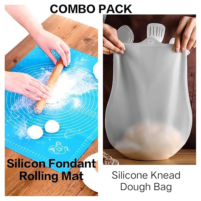 Premium Silicone Roti Mat & Atta Maker Bag Combo