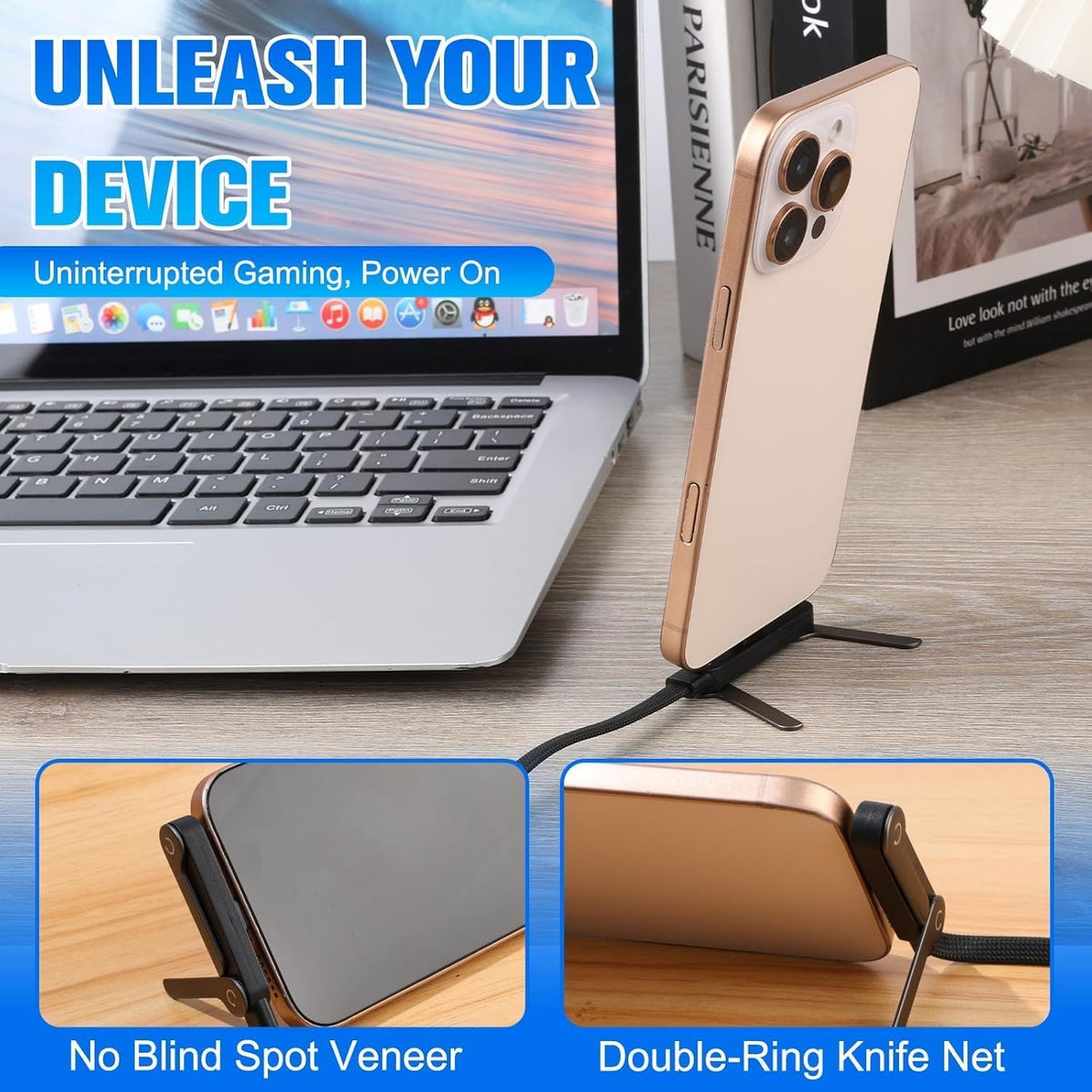 2-in-1 Invisible Holder Charger Cable – 240W Fast Charging