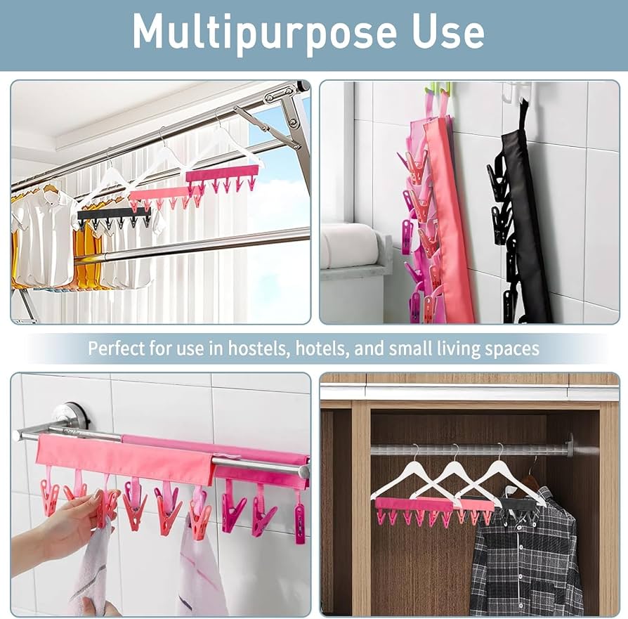 Travel Fabric Rack Hanging Clips