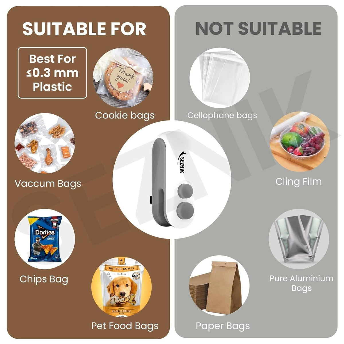 2-in-1 Rechargeable Bag Sealer & Cutter