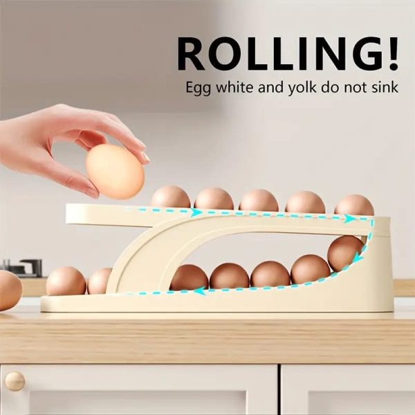 Premium Egg Organizer & Rolling Tray