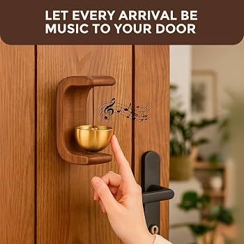 Elegant Brass Door Chime Bell for Home & Office