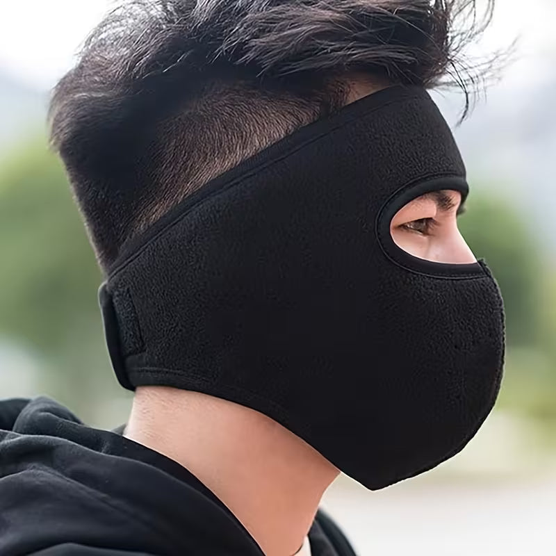 Unisex Thickened Face Mask with Ear Covers for Autumn and Winter