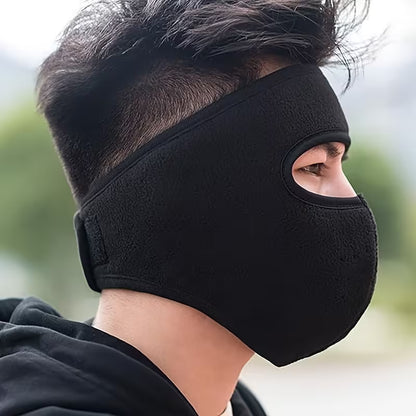 Unisex Thickened Face Mask with Ear Covers for Autumn and Winter