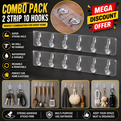 Adhesive Wall Strip Hooks and Pieces Hooks