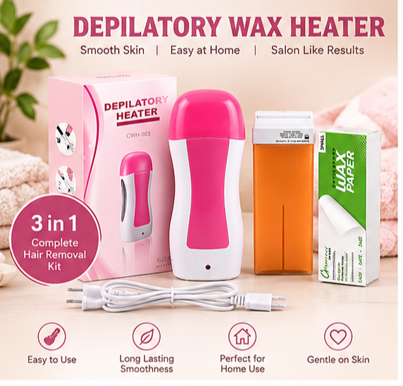 3-in-1 Wax Machine | Electric Roll-On Wax Heater Kit