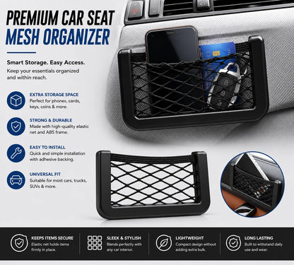 Premium Car Seat Mesh Organizer