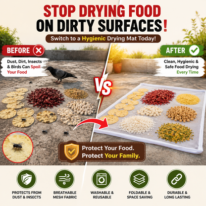 Universal Hygienic Sun Drying Mat for Masala, Haldi, Rice