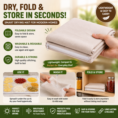 Universal Hygienic Sun Drying Mat for Masala, Haldi, Rice