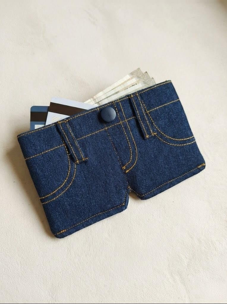 💳 Mini Jeans Foldable Wallet