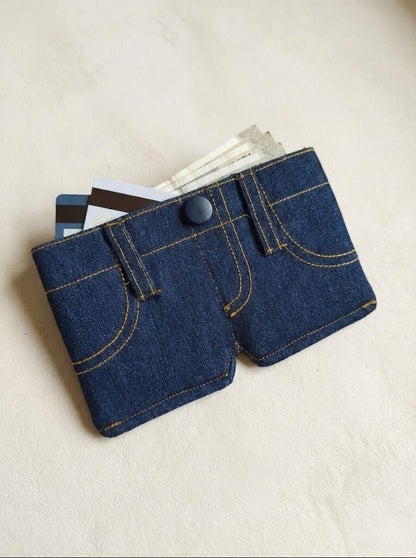 💳 Mini Jeans Foldable Wallet