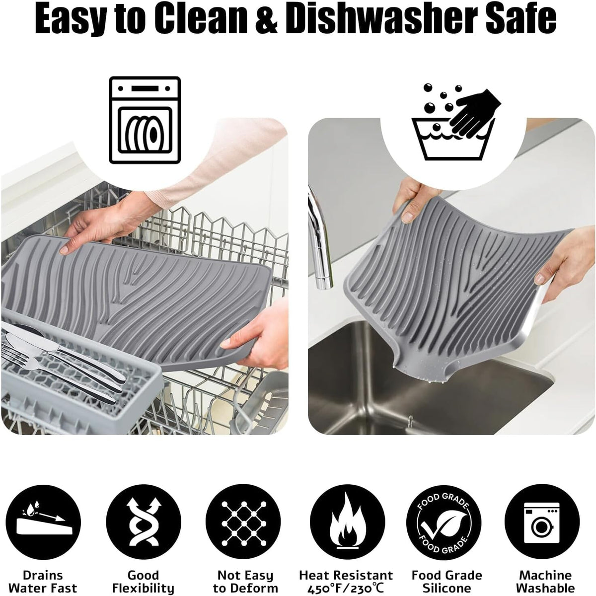 💧 Silicone Dish Drying Mat