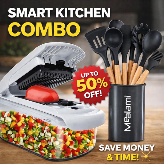 👉 All-in-One Kitchen Combo – Fast Chopper + Premium Utensils Set
