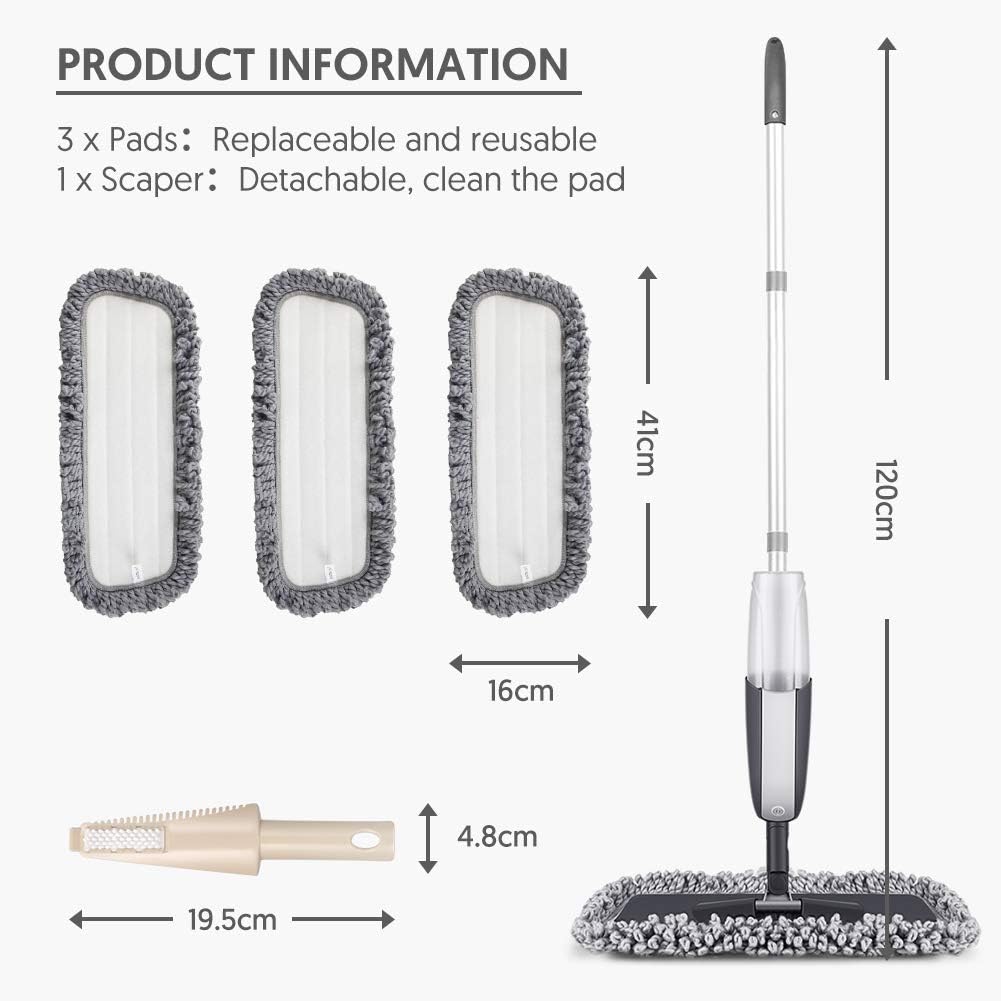 🧹 Microfiber Pad Spray Mop
