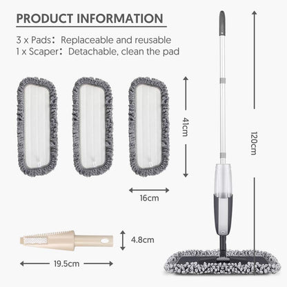 🧹 Microfiber Pad Spray Mop