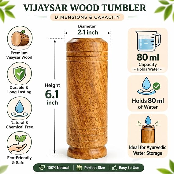 ✨ Luxury Wellness Combo – Kansa Wand + Wooden Tumbler