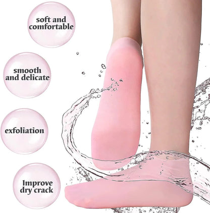 Silicone Moisturising Socks (Pack of 2)