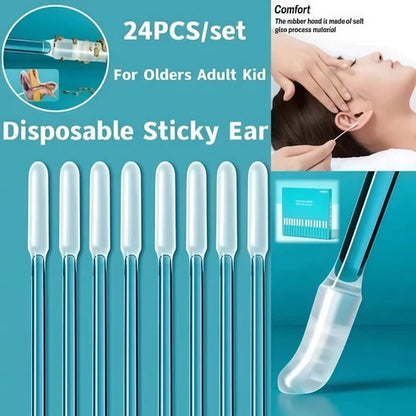 Soft Silicone Ear Cleaning Sticks – 24 Pieces