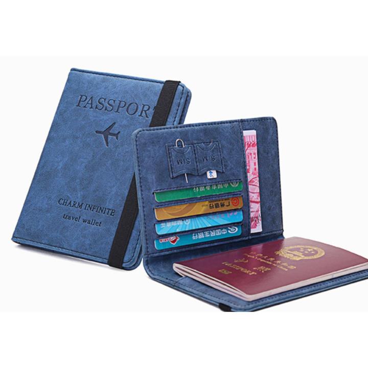 Leather Passport & Card Holder Travel Wallet