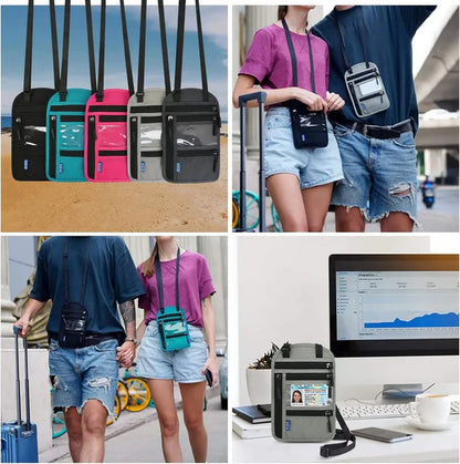 Unisex RFID Blocking Travel Neck Pouch