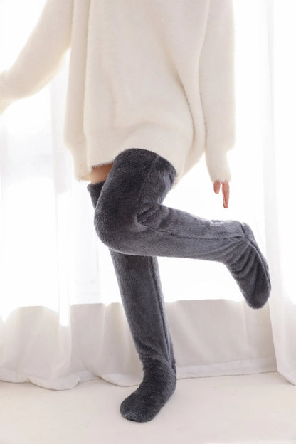 Winter Fleece Lined Over Knee Socks