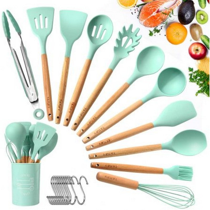 Silicone Non Stick Cooking Spoon Set 12pc