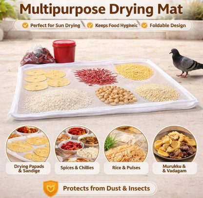 Universal Hygienic Sun Drying Mat for Masala, Haldi, Rice