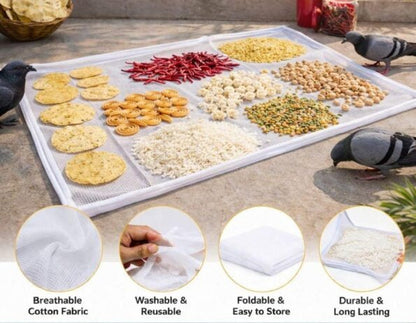 Universal Hygienic Sun Drying Mat for Masala, Haldi, Rice